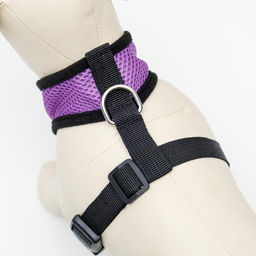 Шлейка мягкая из неопрена, размер L, ОШ 39 см, ОГ 36-46 см, фиолетовая - Пижон фото 4