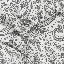 Простыня на резинке односпальная Турецкие огурцы, серый б/з 90х200см, свесы 27см, бязь Комфорт 121г/м2, хлопок 100%, упаковка классическая ПВХ 28х41см, Домашняя мода (Россия)  фото 2