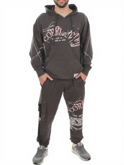 2622/7362 GRAY Костюм спортивный мужской (75% хлопок, 20% полиэстер, 5% спандекс) - Fashion фото 2