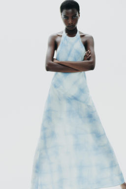 HALTER TIE-DYE DRESS - Zara фото 13