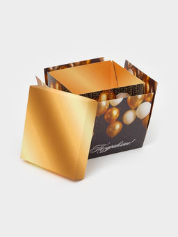 Бум-коробка подарочная с бабочками «Поздравляю», 12 х 12 х 12 см