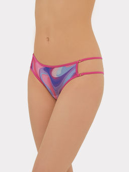 Цена за 2 штуки! Трусы женские бразилиана разноцветные разноцветная абстракция2 412438 - Mark formelle фото 2