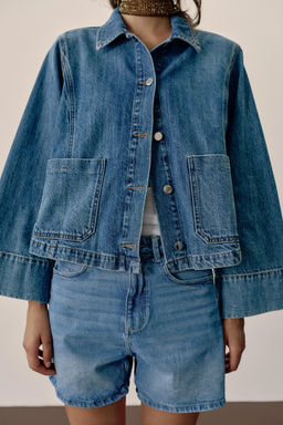 CAZADORA Z1975 DENIM CORTA / Azul medio - Zara фото 3