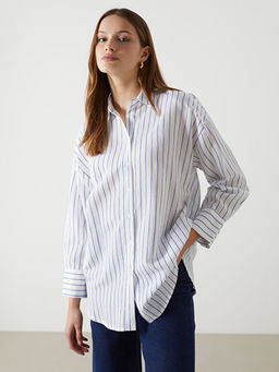 ?izgili Oversize Kad?n G?mlek Tunik