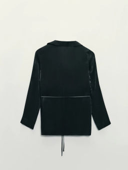 Блузка из вискозы с тонким поясом / Zarina