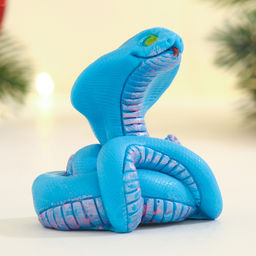 Фигурное мыло Змея Кобрюша синее, 40г - Мыльные штучки фото 4