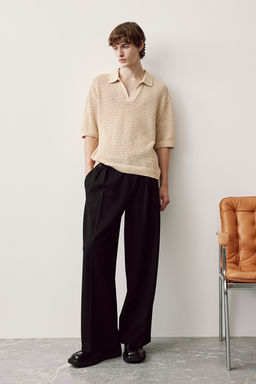 Polo en punto calado Loose Fit - H&m фото 2