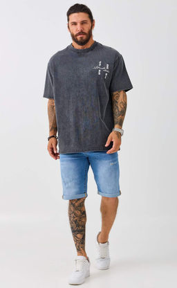 Шорты джинс FA211-0972 l.blue - Fine joyce фото 9