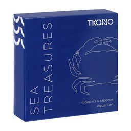 Набор из четырех тарелок Aquarium из коллекции Sea treasures, 21,5 см - Tkano фото 13