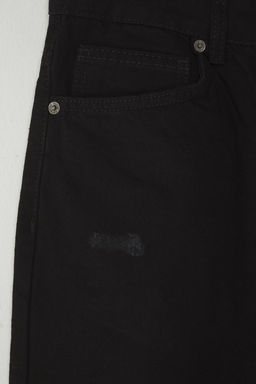 TRENDYOL MAN Siyah Baggy Destroylu Kot Sort & Bermuda TMNSS25SR00037 - Trendyolmilla фото 3