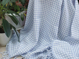 Плед хлопковый 140*200 "Марокко" цв. бел-гол (Россия Белтекс)