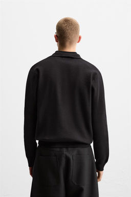 RELAXED FIT KNITTED POLO SHIRT - Zara фото 3