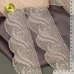 Кружево на сетке KRUZHEVO арт.TR.2107 шир.70мм цв.светло-розовый уп.13,5м