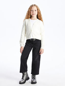 Wideleg K?z ?ocuk Jean Pantolon