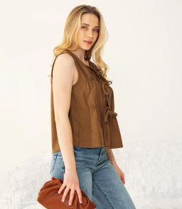 Топ #КТ73601, хаки - Dommod фото 2