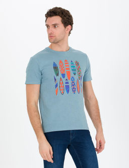 Водно-зеленая футболка узкого кроя - Cacharel фото 4