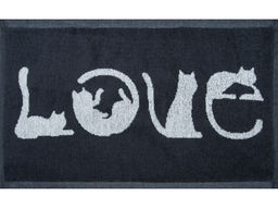 Полотенце махровое 1с105.413ж1 LOVE-кот(антрацит) 50х30 см