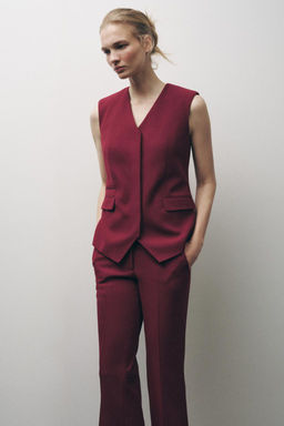 ZW COLLECTION WAISTCOAT WITH POCKETS - Zara фото 2