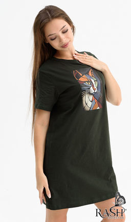 Туника "Витраж" хаки Цвет:как на фото