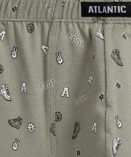 ATLANTIC 3MH-188 Трусы шорты Cool - набор 3 шт. светлый хаки + черный + голубой  фото 2