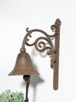 Колокол сувенирный чугун "Завитки - тонкие линии" 20х10,3х26 см