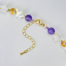 Бусы детские из Аметиста, Цитрина и Перламутра 35 см +