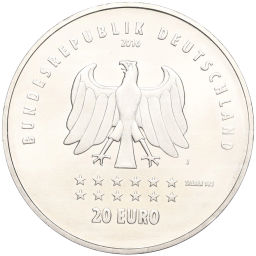 Монета 20 евро 2016 года Германия 175 лет Гимну Германии