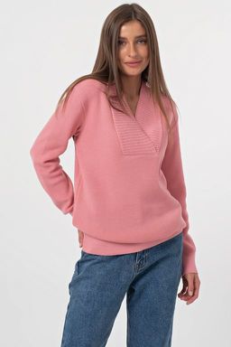 Пуловер вязаный свободный со спущенным плечом черный - Fly фото 18