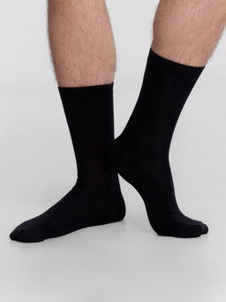 Цена за 5 пар! Носки мужские высокие черные с надписью BIG BOSS, решит любой вопрос черный 017K-3025 - Mark formelle фото 3