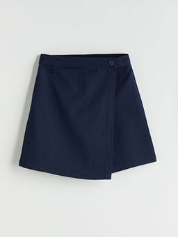 Basic Gabardin K?z ?ocuk ?ort Etek