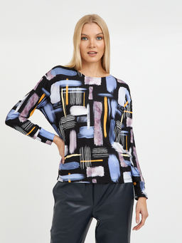 футболка женская черная с принтом - Glenfield фото 4