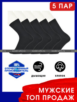 Цена за 10 пар. Пирамида носки мужские М-10 черные 29  фото 39