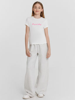 Футболка для девочек белая с принтом в виде надписи Perfect day - Mark formelle фото 3