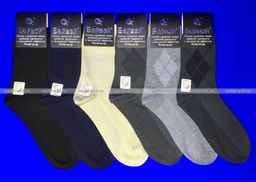 Цена за 12 пар. Байвей носки мужские артикул 502 с массажным эффектом АССОРТИ 42-48 (фактически 41-45)