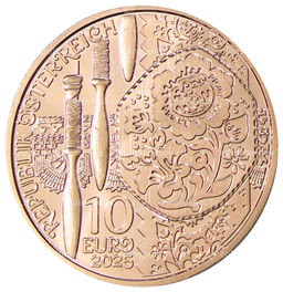 Монета 10 евро 2025 года Австрия Традиционный костюм Дирндль