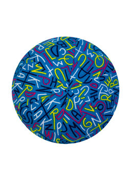 Берет детский бирюза лимонные буквы 025 (52)