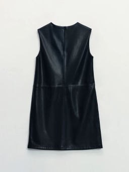 Платье миди из искусственной кожи / Zarina