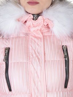2037 PINK Куртка зимняя облегченная женская Yixiangyuan