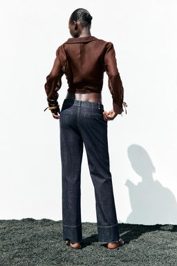 BOOTCUT PINTUCK TROUSERS - Zara фото 11