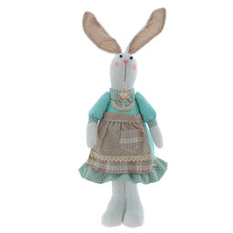 Игрушка набивная "Заяц/Зайка", L17 W12 H49/46 см, 2в.