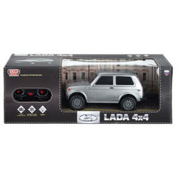 Машина р/у LADA 4x4 23 см, свет, серебристый