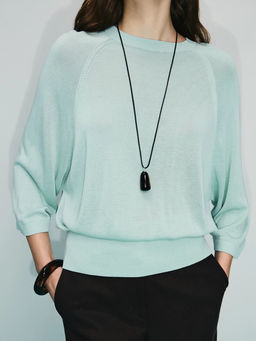 Джемпер с широким рукавом из вискозы / Zarina фото 6