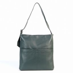 Женская кожаная плоская сумка хобо 209238 Блу - Cidirro фото 2