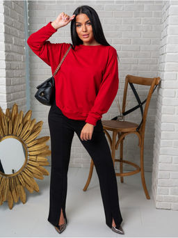 Брюки "Стиль" с разрезом черный