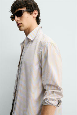 CAMISA REGULAR FIT RAYAS / Rayas marrones - Zara фото 6