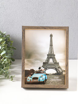 Фоторамка пластик 15х20 см "Ламберто" бежево-чёрный с золотом 21х16х3,5 см