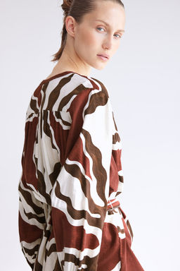 Vestido caftan con cinturon de anudar - H&m фото 4