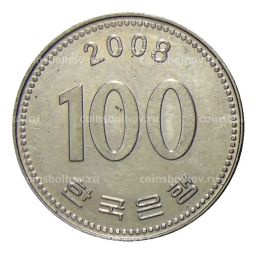 Монета 100 вон 2008 года Южная Корея