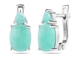 Серьги, изумруд берилл, Джени