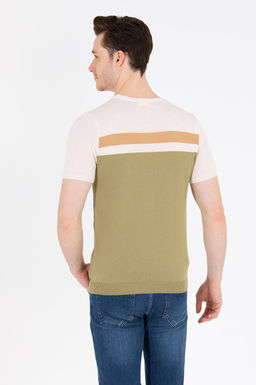 U. S. Polo Assn Мужской трикотаж цвета хаки с круглым вырезом - U.s. polo assn фото 5